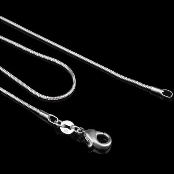 1MM Thickness Sterling Silver Snake  Necklace - Picture 3 of 3